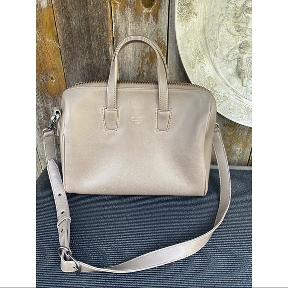 MATT& NAT taupe tote satchel purse - Picture 1 of 10